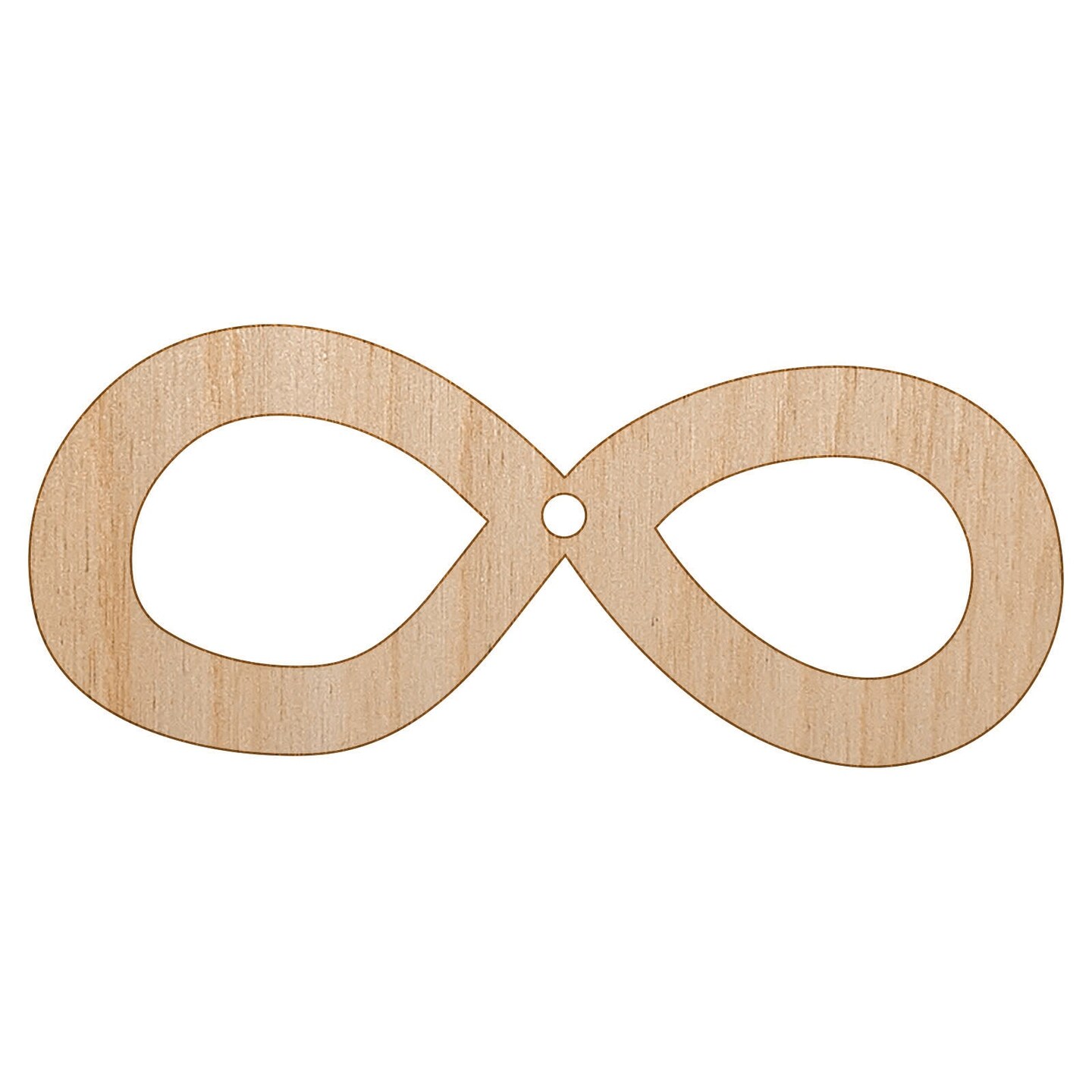 Infiniti Symbol Sketch Solid Unfinished Craft Wood Holiday Christmas Tree DIY Pre-Drilled Ornament