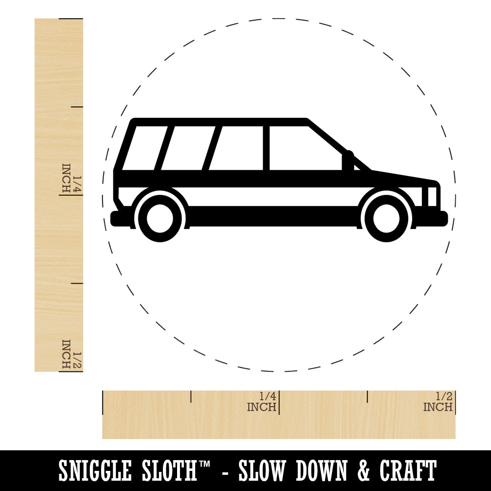Station Wagon Family Car Vehicle Automobile Self-Inking Rubber Stamp for Stamping Crafting Planners