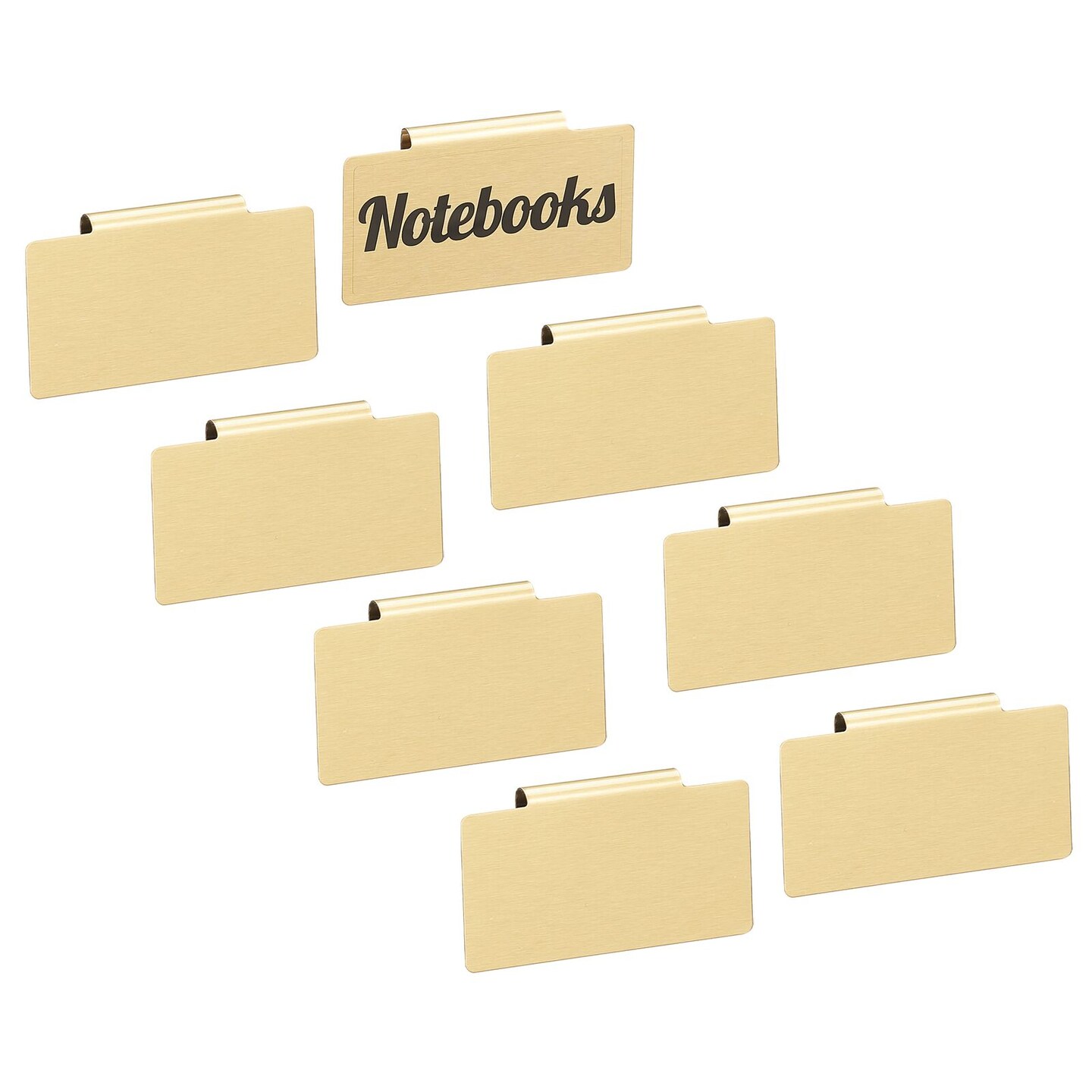 mDesign Basket and Bin Office Storage Tags with Adhesive Labels