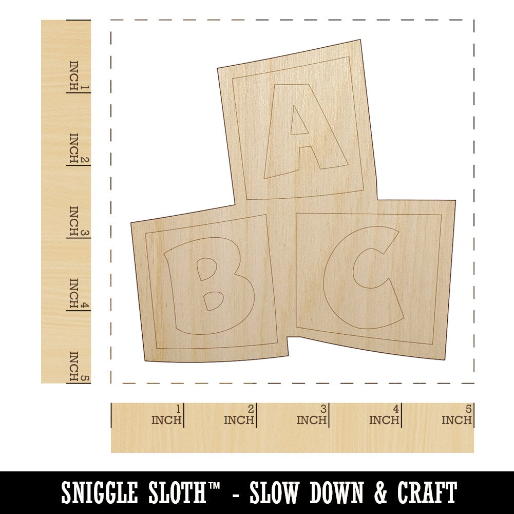 Unfinished wooden online baby blocks