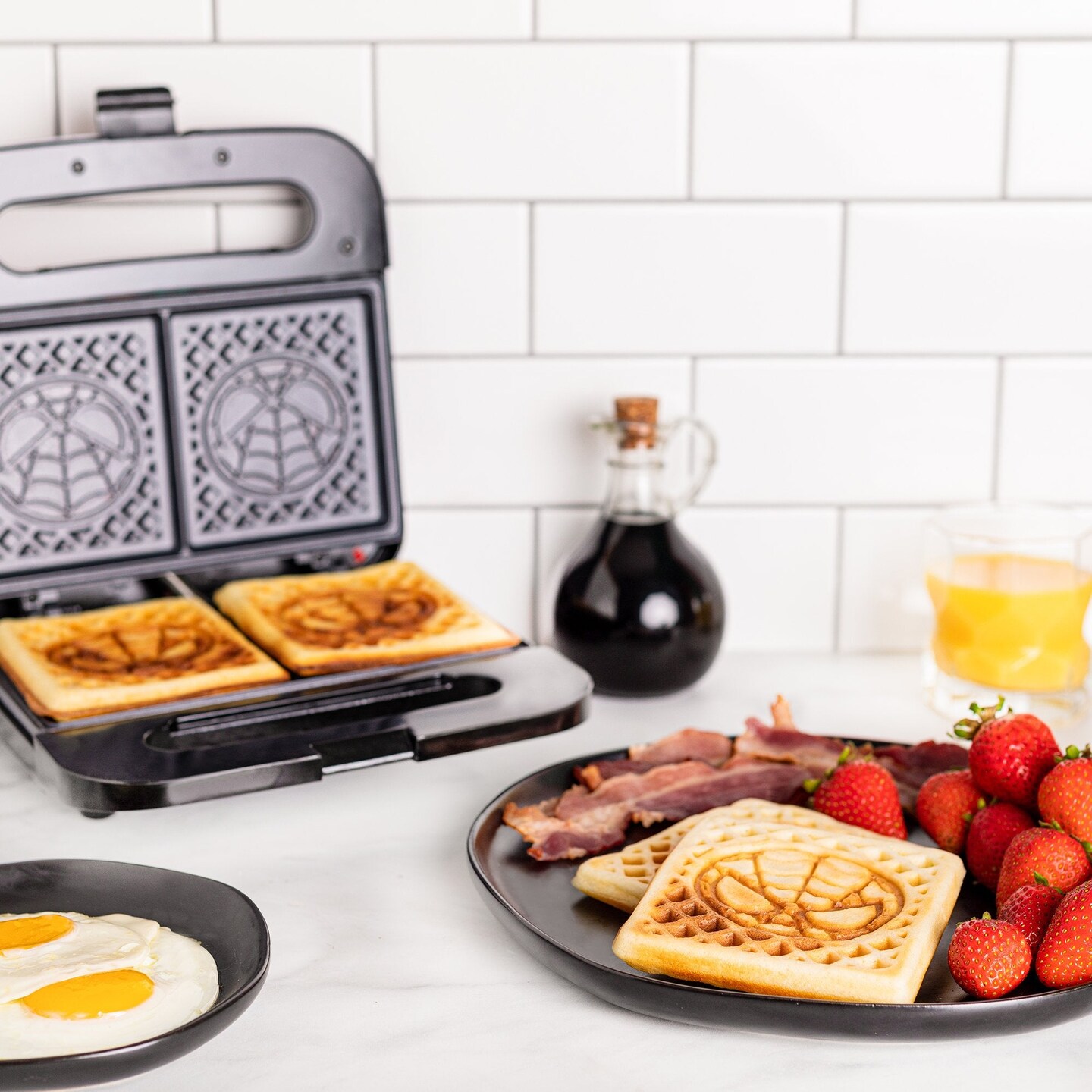 Uncanny Brands Marvel Spider-Man Square Waffle Maker