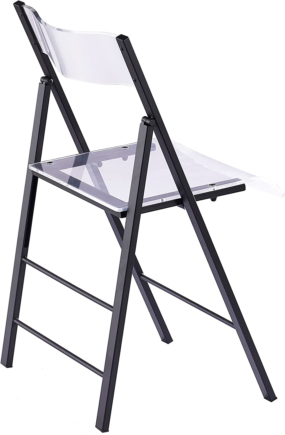 ISL Furnishings Kasper Flex Luxury Modern Folding Chairs Acrylic Lucite BLK 1 PK