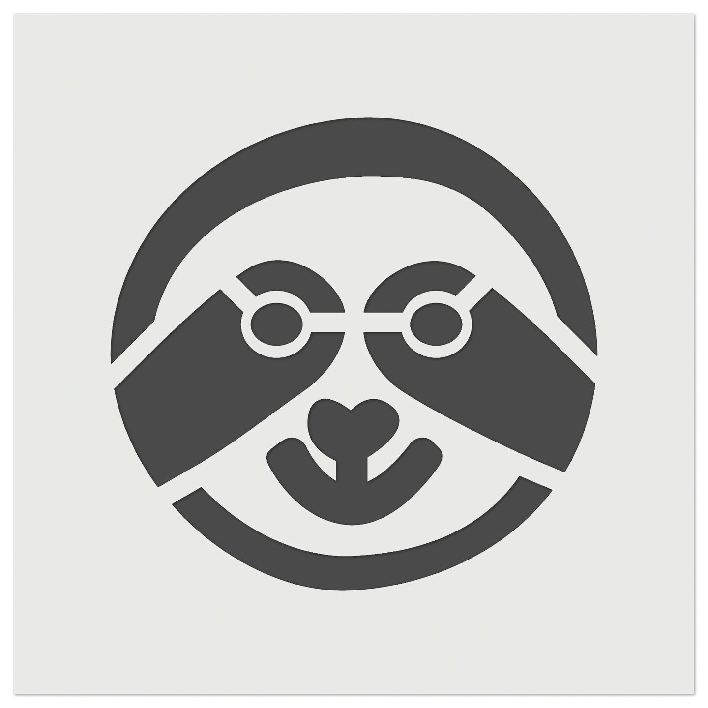 Sloth Face Wall Cookie DIY Craft Reusable Stencil