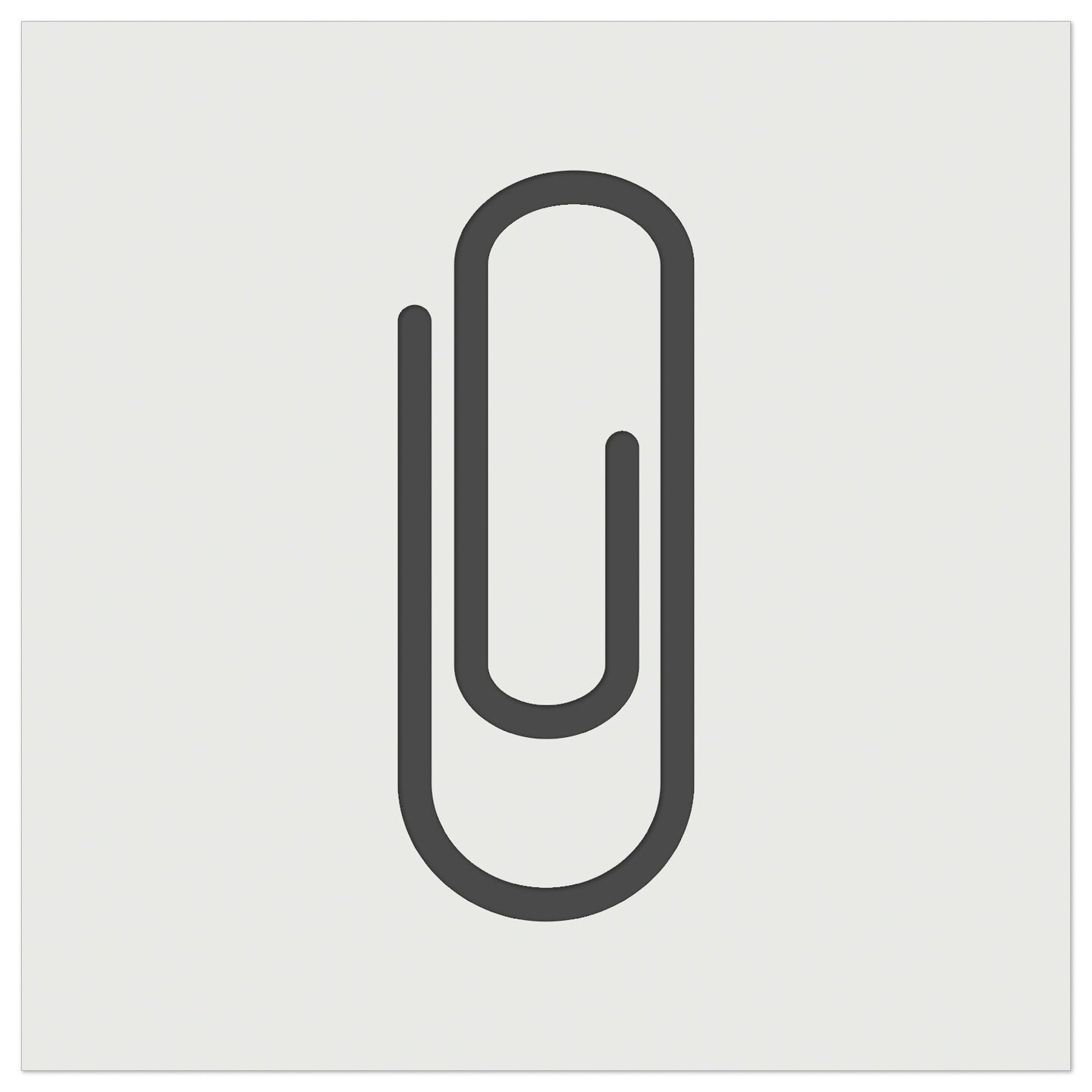 Paper Clip Symbol Wall Cookie DIY Craft Reusable Stencil