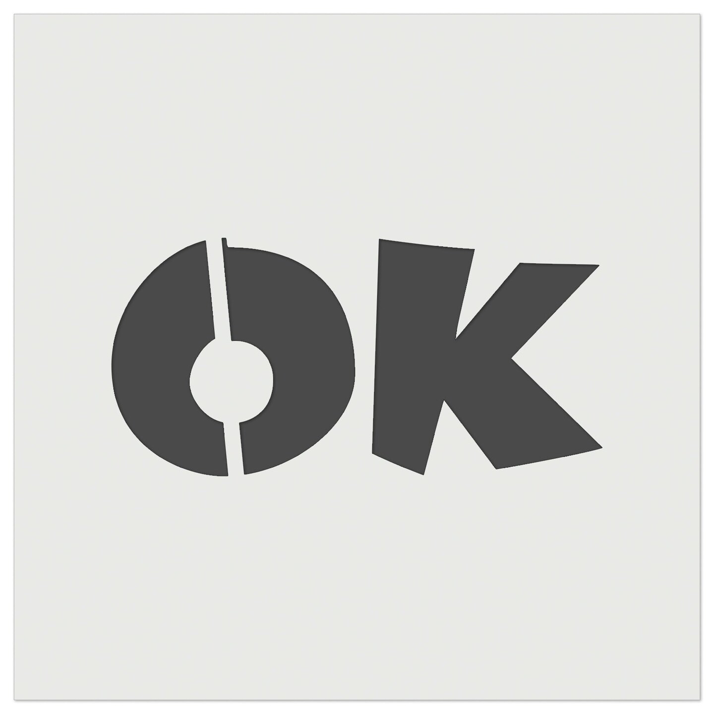OK Okay Fun Text Wall Cookie DIY Craft Reusable Stencil
