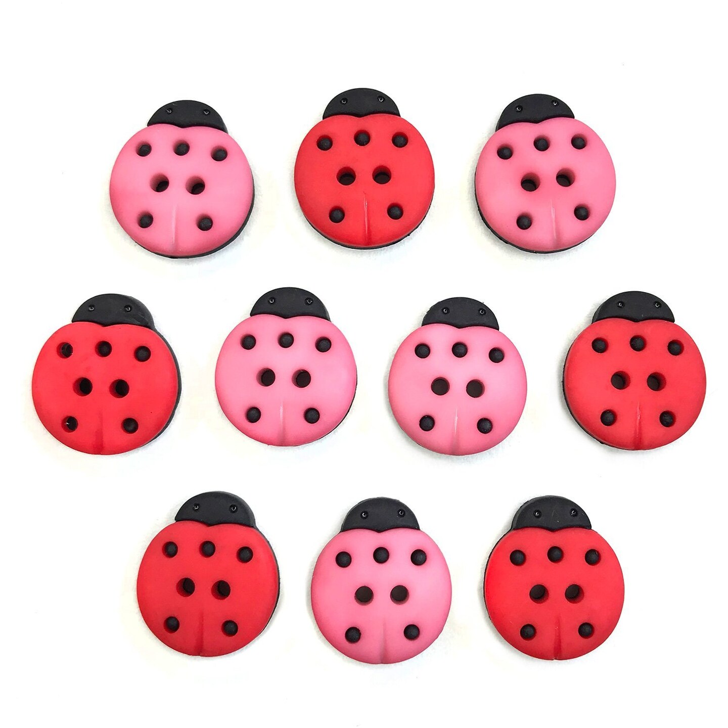 Buttons Galore and More Craft & Sewing Buttons - Lucky Ladybugs - 30 Buttons