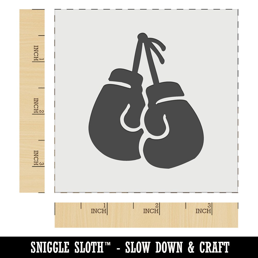 Pair of Boxing Gloves Hanging Wall Cookie DIY Craft Reusable Stencil
