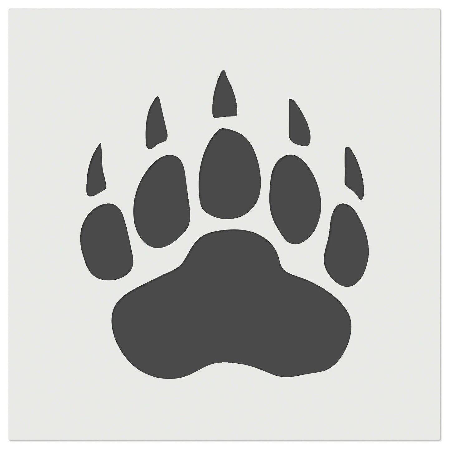 Grizzly Bear Claw Paw Wall Cookie DIY Craft Reusable Stencil