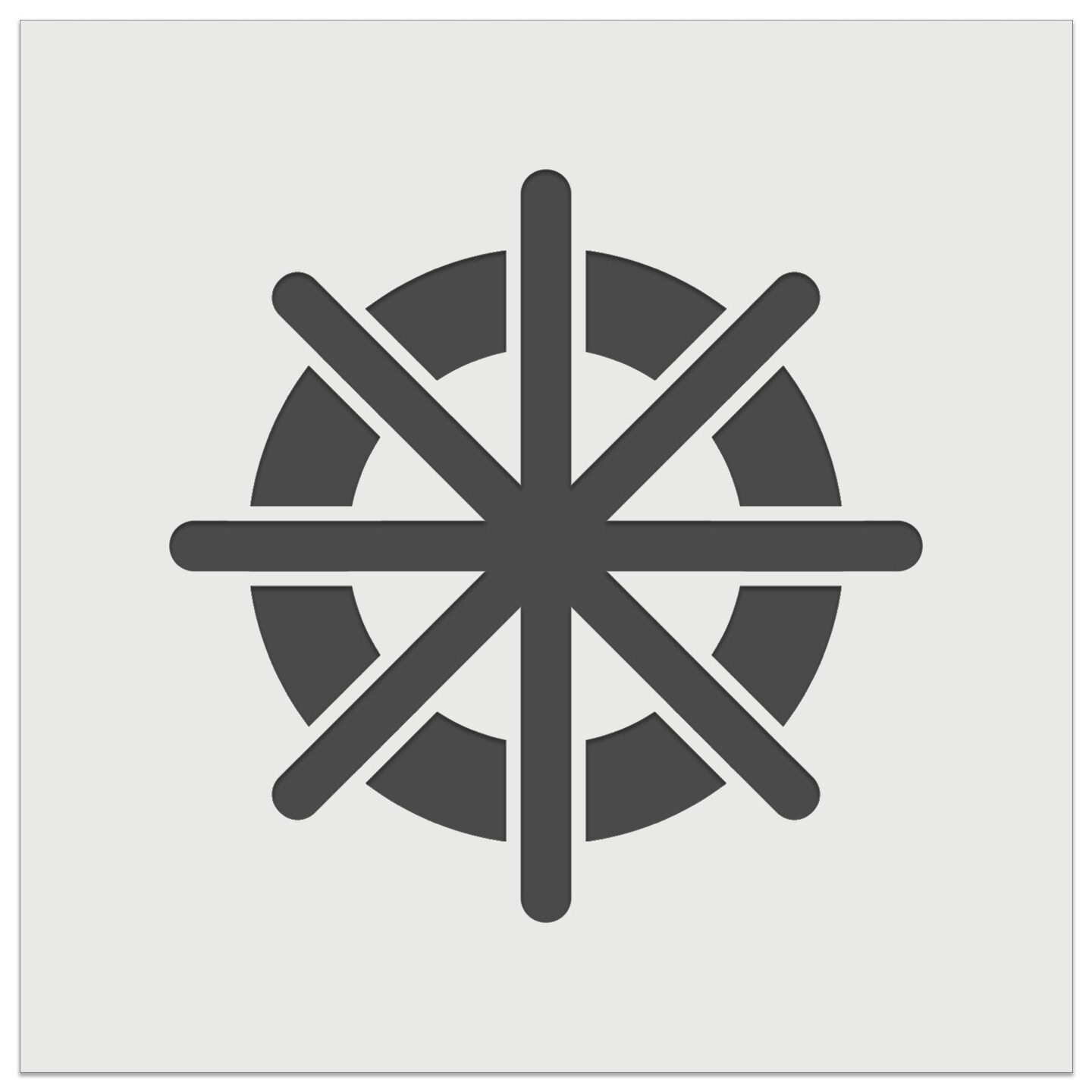 Ship Wheel Nautical Boat Wall Cookie DIY Craft Reusable Stencil