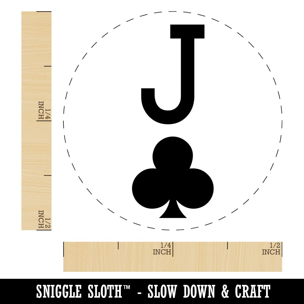 Jack of Clubs Card Suit Self-Inking Rubber Stamp for Stamping Crafting Planners