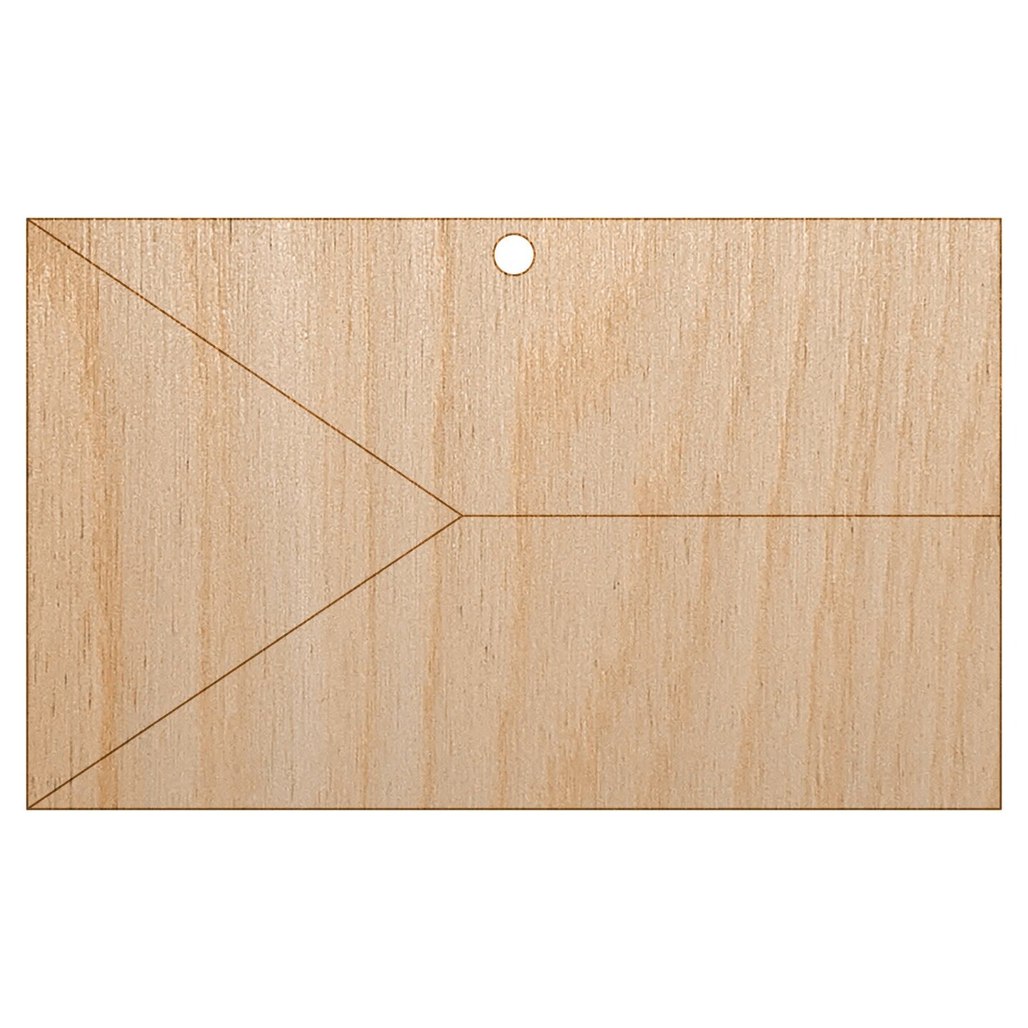 Czech Republic Flag Unfinished Craft Wood Holiday Christmas Tree DIY Pre-Drilled Ornament
