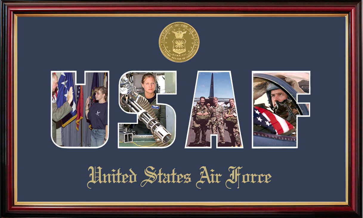 Patriot Frames Air Force Collage Photo Petite Frame with Gold Medallion