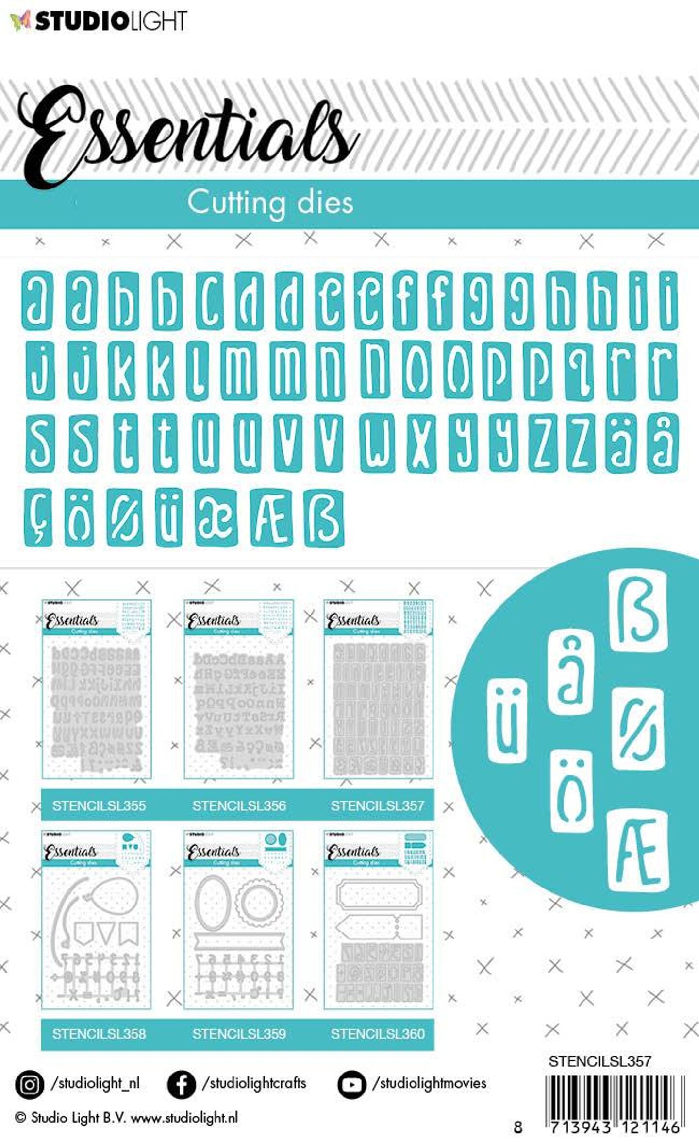 Studio Light Cutting Die Alphabet Essentials nr.357