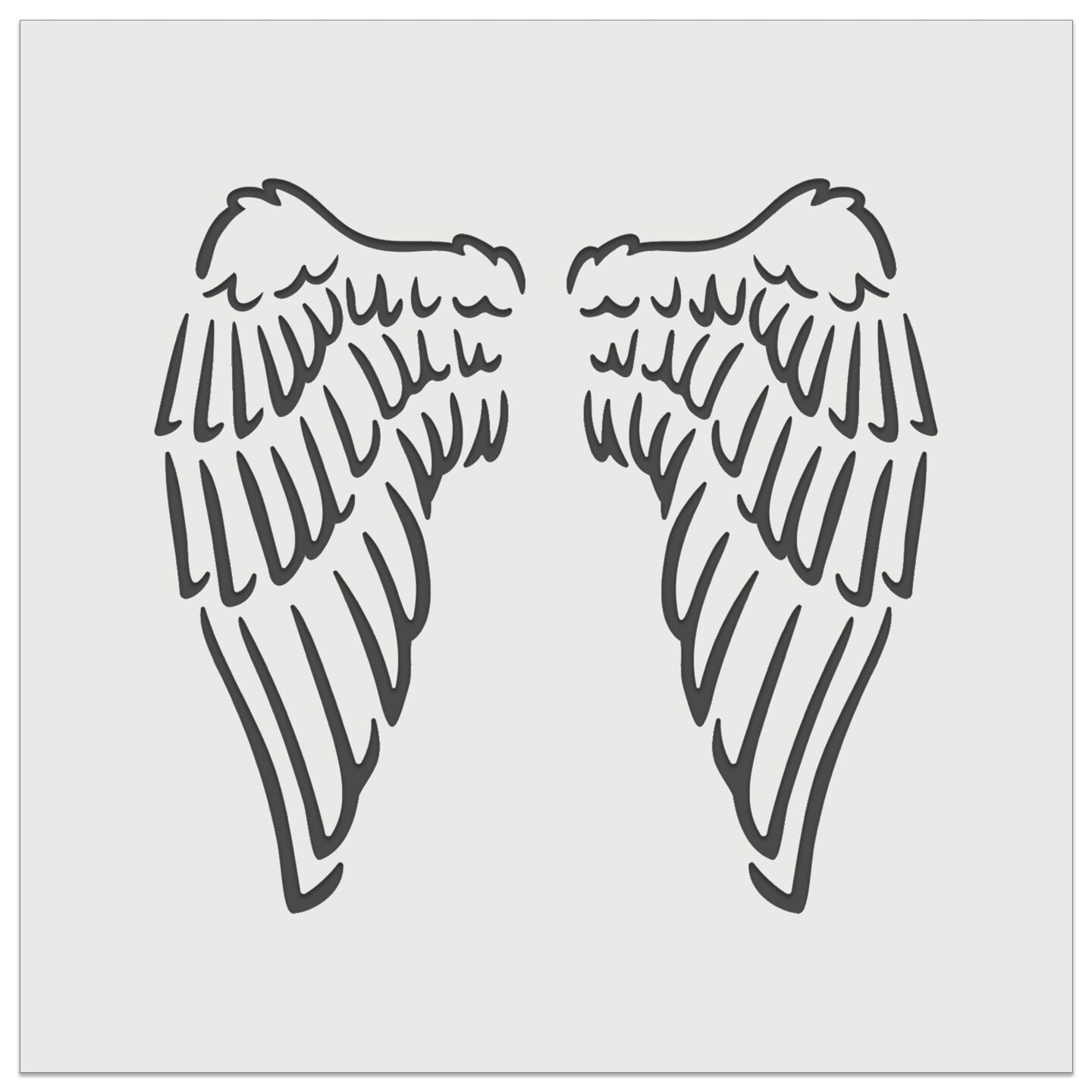 Folded Angel Wings Feathers Wall Cookie DIY Craft Reusable Stencil