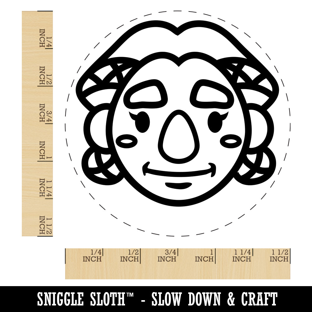 Dwarf Female Character Face Self-Inking Rubber Stamp for Stamping Crafting Planners