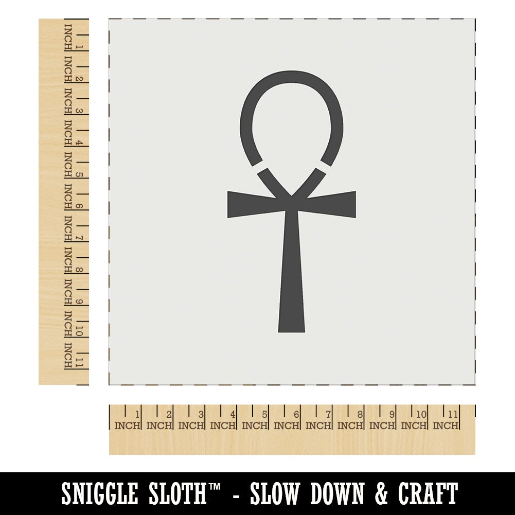 Coptic Cross Ankh Egyptian Hieroglyphic Wall Cookie DIY Craft Reusable Stencil