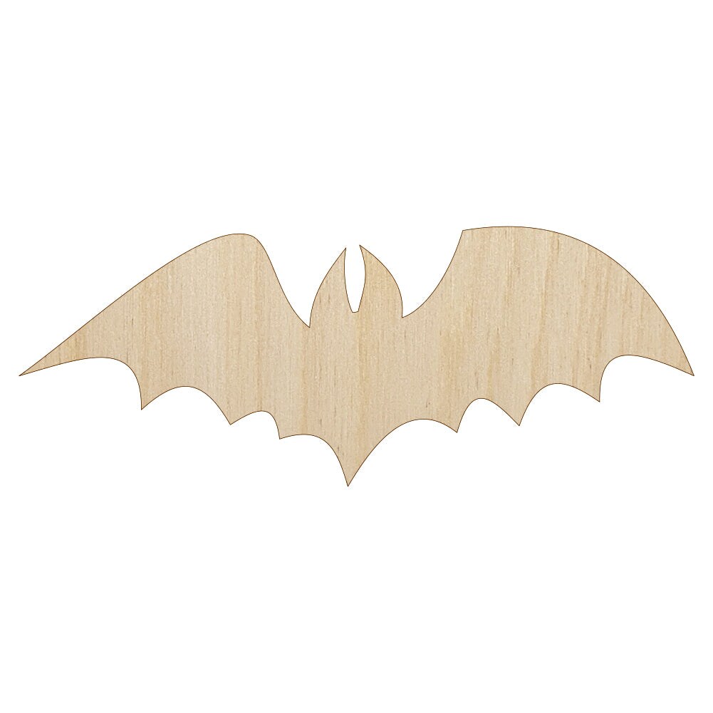 Bat Halloween Unfinished Wood Shape Piece Cutout for DIY Craft Projects
