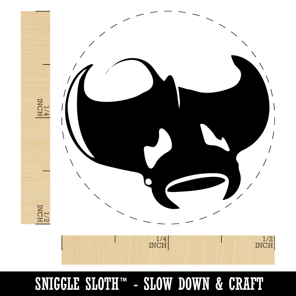 Manta Ray Self-Inking Rubber Stamp for Stamping Crafting Planners