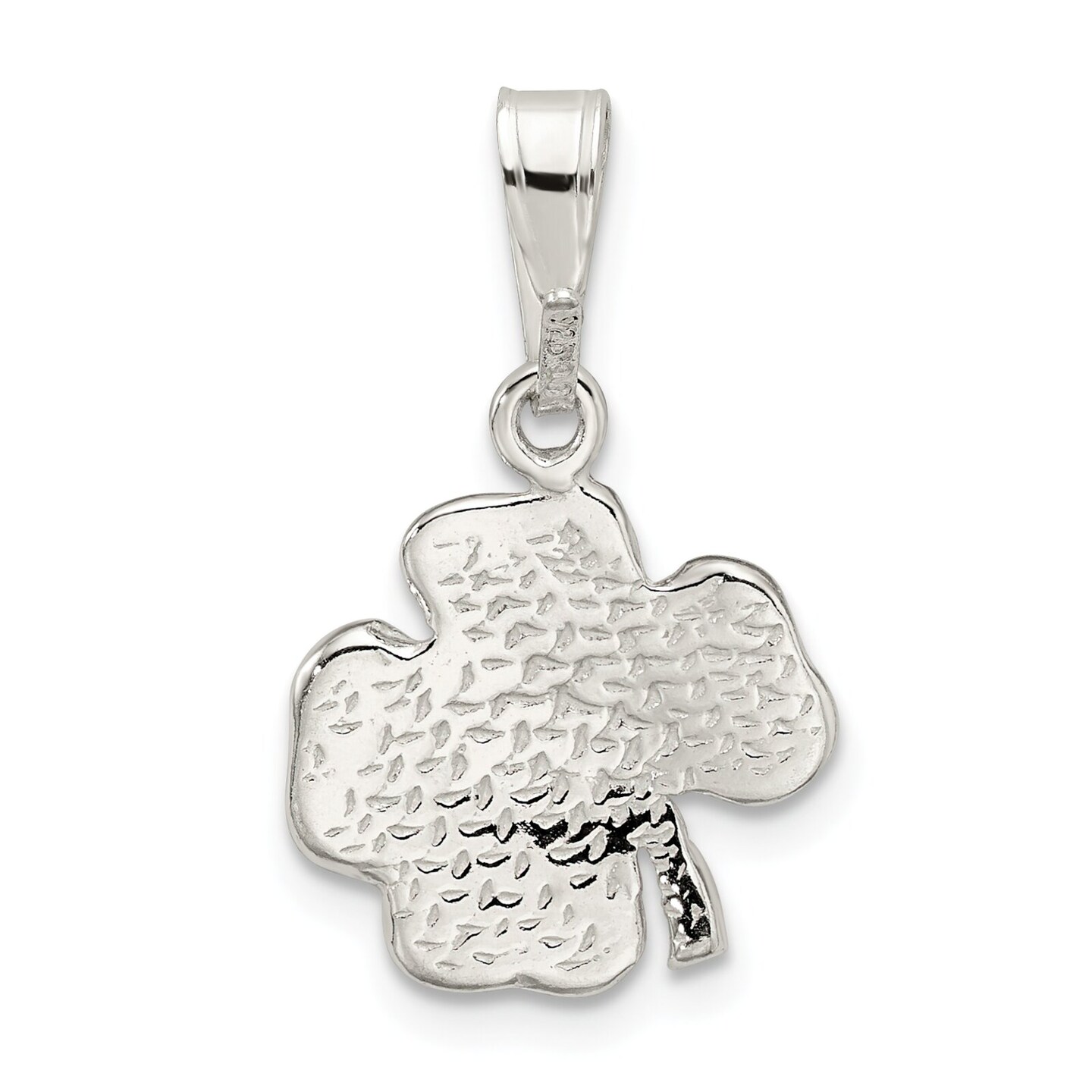 Sterling Silver 4 Leaf Clover Charm Good Luck Jewelry 24mm x 14mm