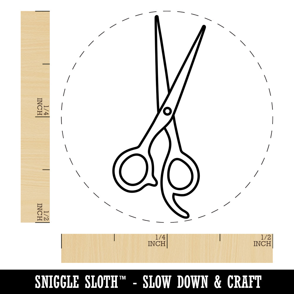 Hair Cutting Scissors Self-Inking Rubber Stamp for Stamping Crafting Planners