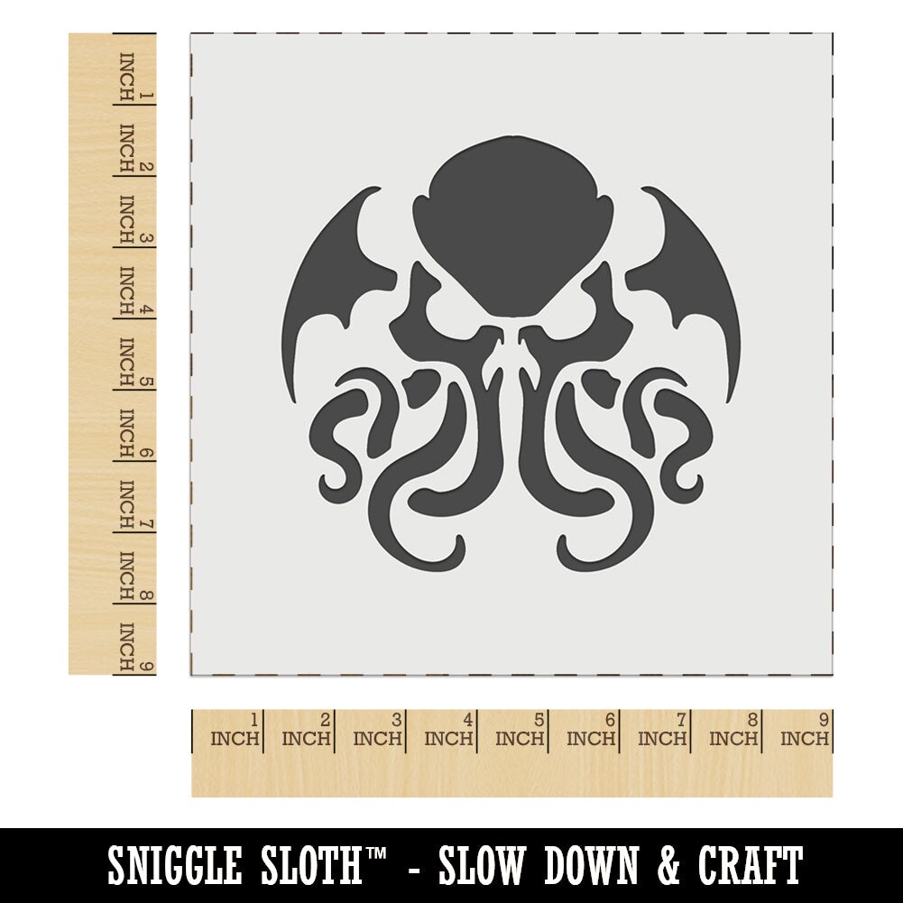 Cthulhu Eldritch Horror Scary Wall Cookie DIY Craft Reusable Stencil