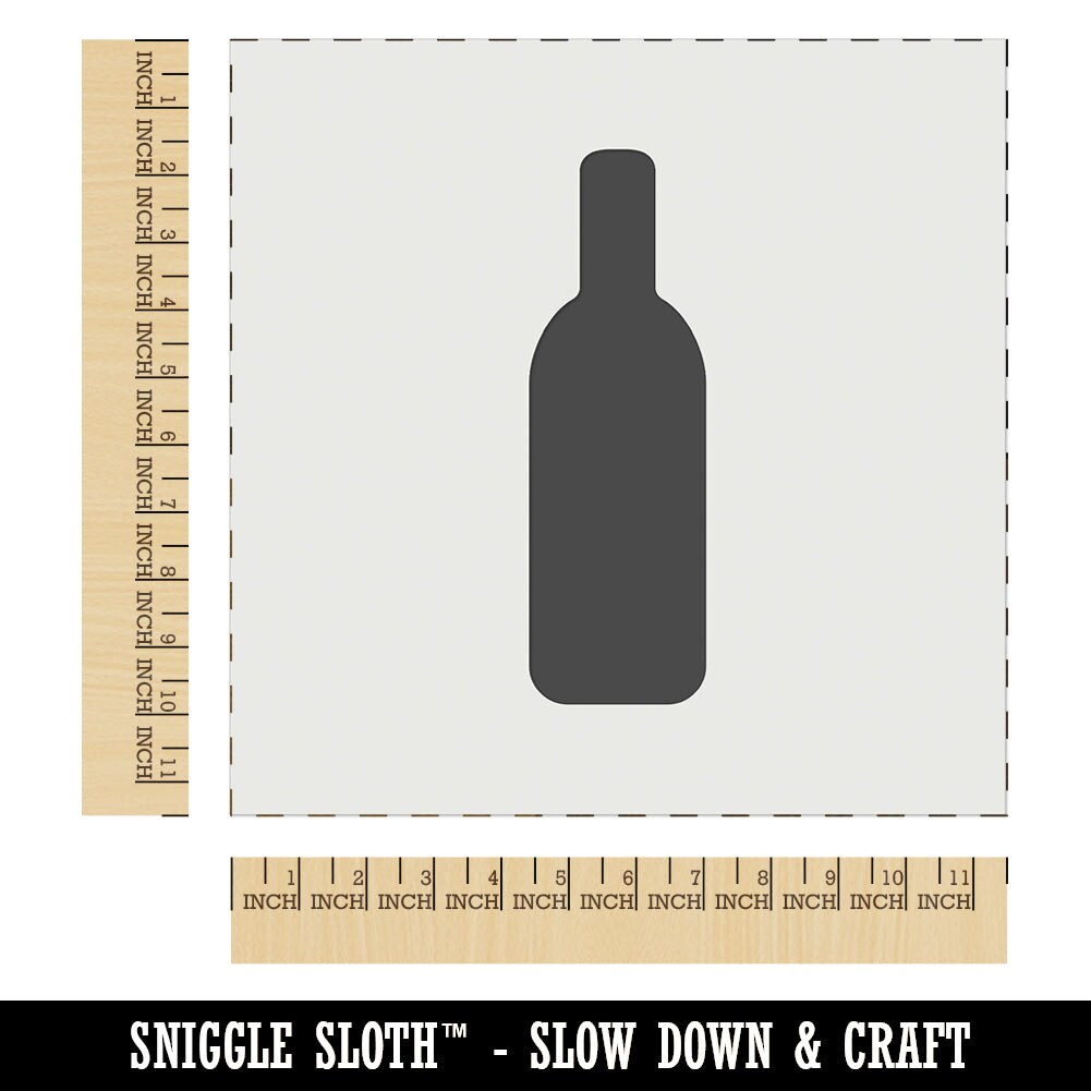 Wine Bottle Solid Wall Cookie DIY Craft Reusable Stencil