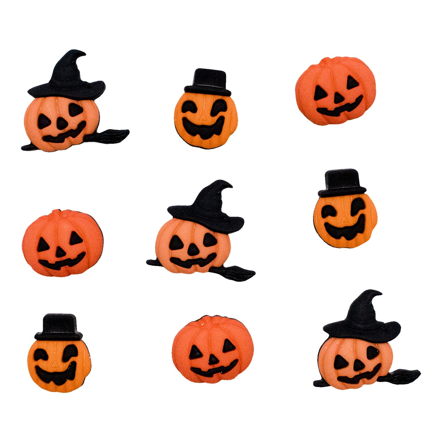 Buttons Galore and More Craft &#x26; Sewing Buttons - Carved Pumpkins - 27 Buttons
