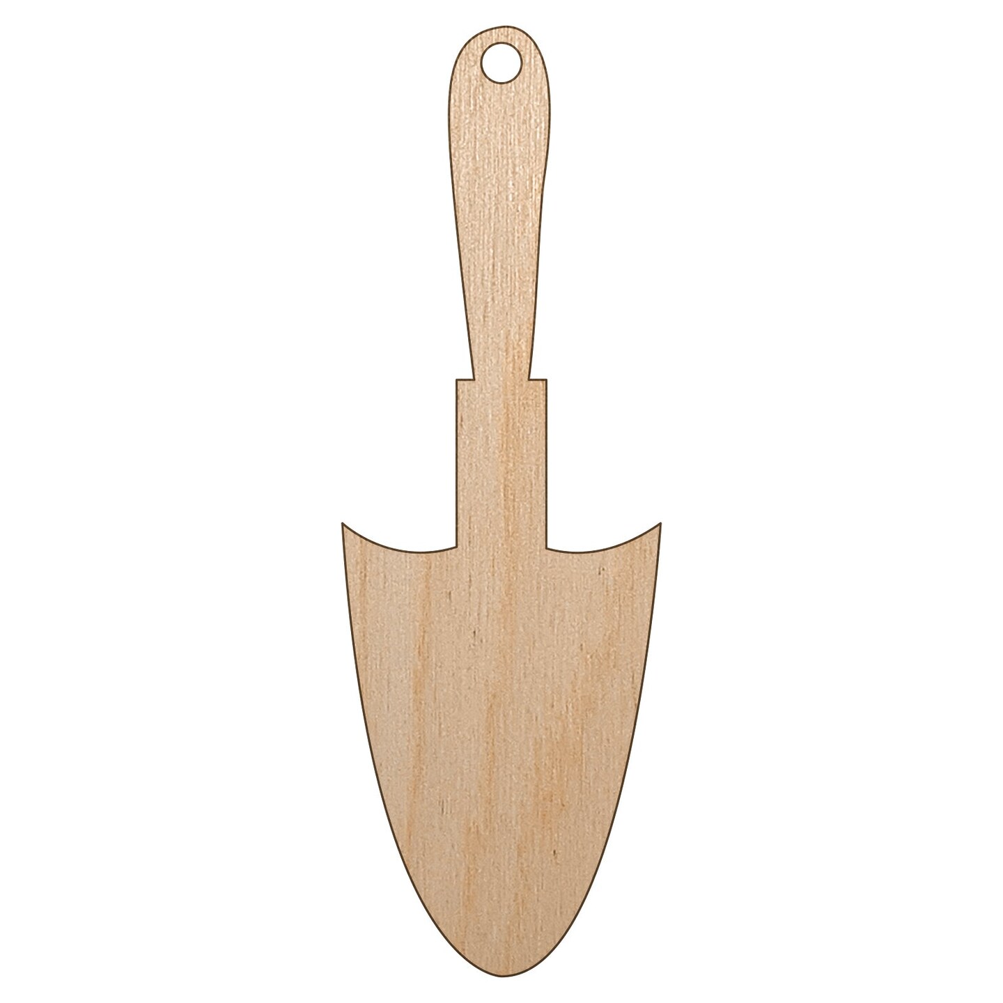 Garden Trowel Shovel Solid Unfinished Craft Wood Holiday Christmas Tree DIY Pre-Drilled Ornament