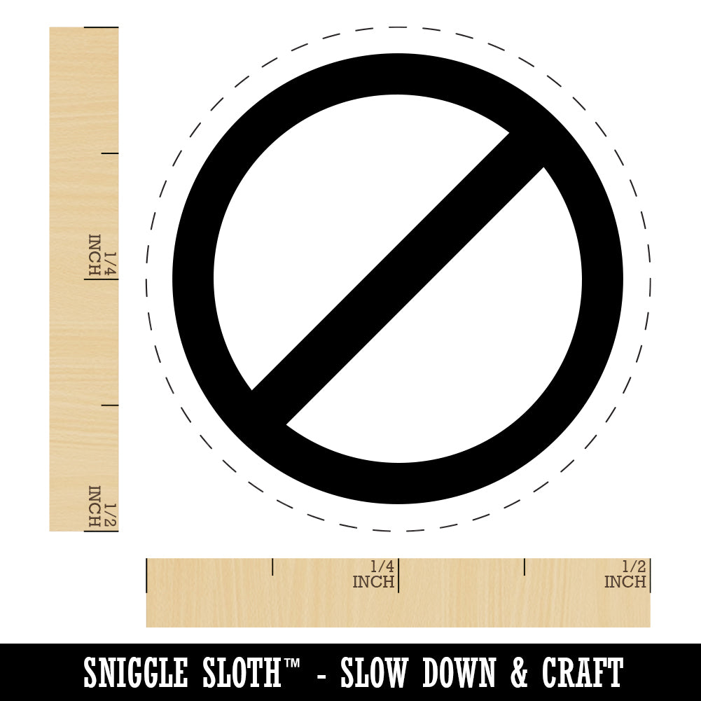 No Do Not Circle Solid Rubber Stamp for Stamping Crafting Planners