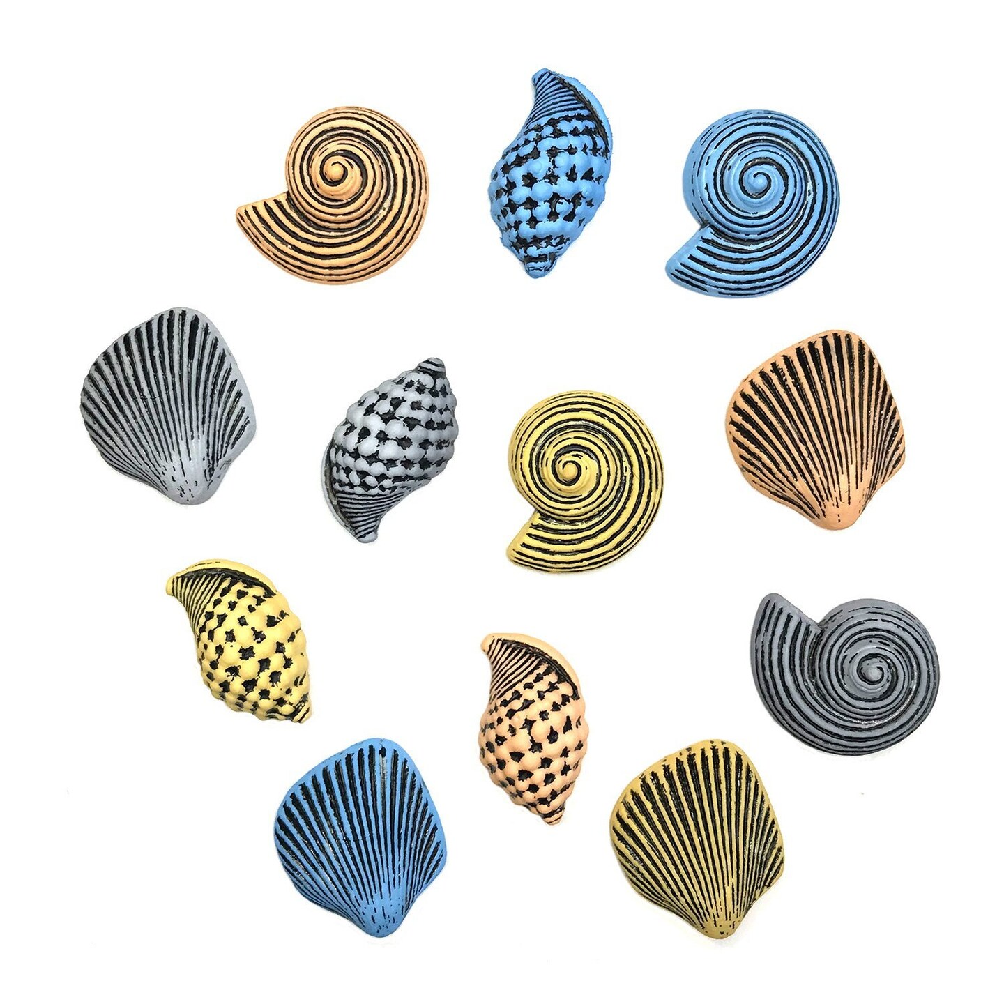 Buttons Galore and More Craft & Sewing Buttons - Seashells - 36 Buttons