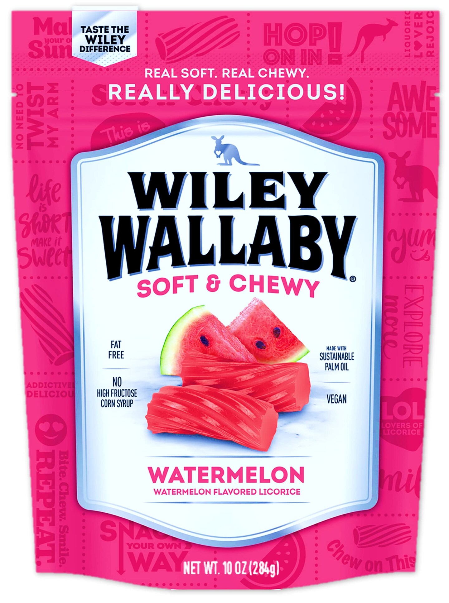Watermelon Gourmet Australian Style Soft & Chewy Licorice Candy Twists - 10 oz (Case of 10)