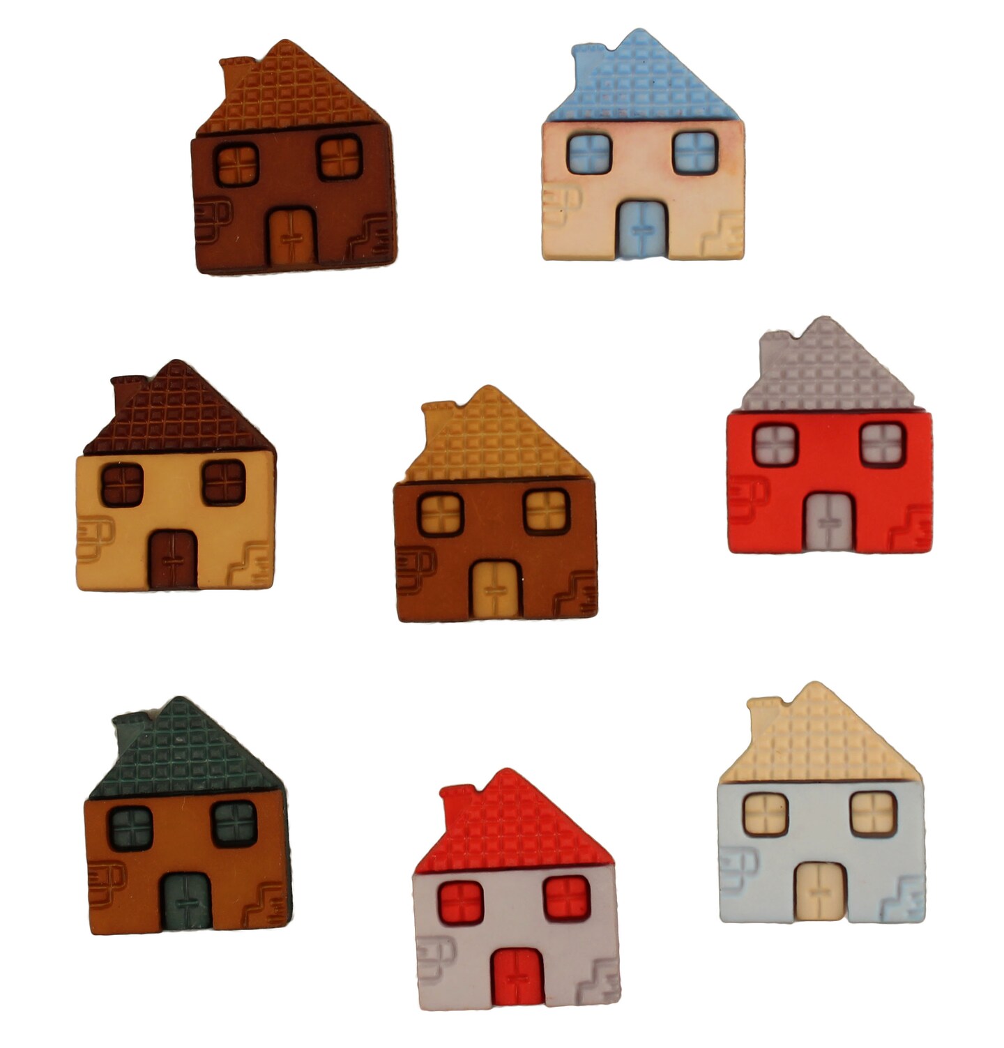 Buttons Galore and More Craft &#x26; Sewing Buttons - Lotsa Houses - 24 Buttons