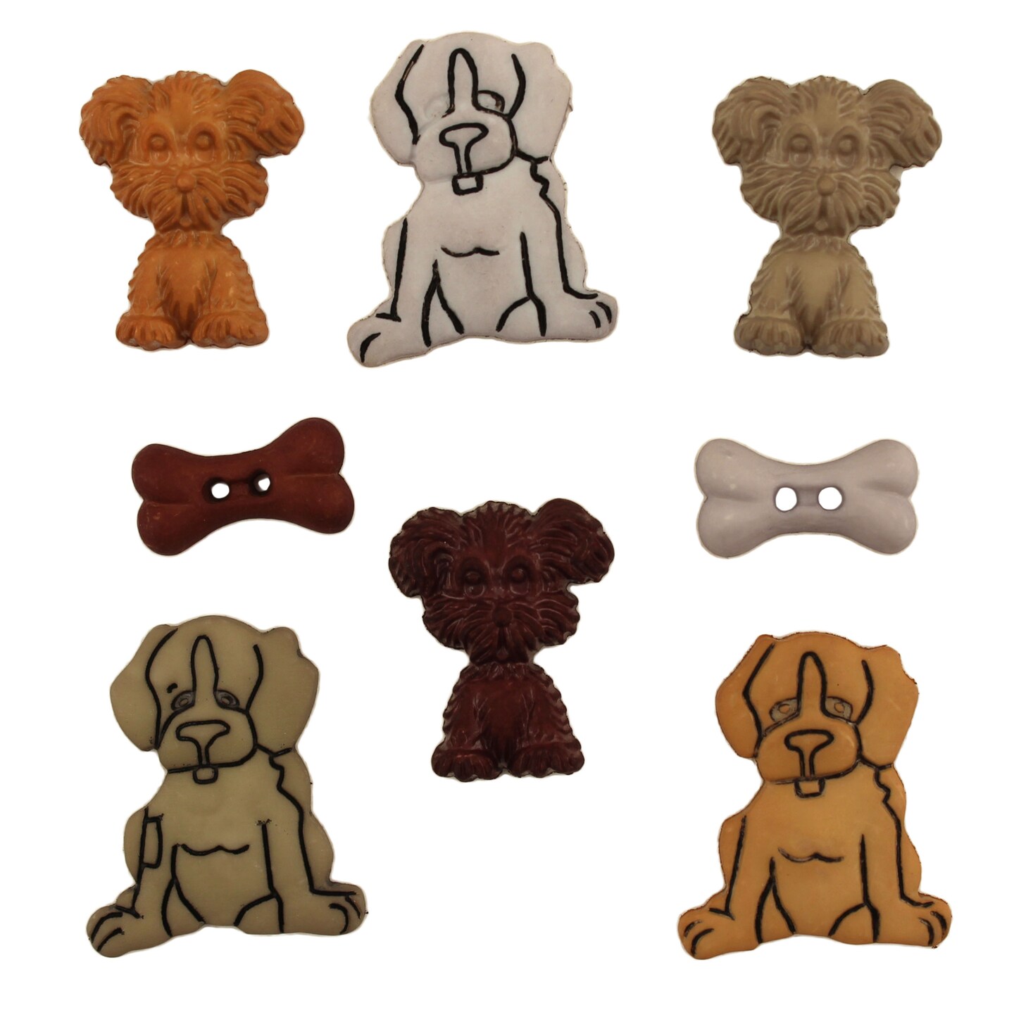 Buttons Galore and More Craft &#x26; Sewing Buttons - Puppy Love - 24 Buttons