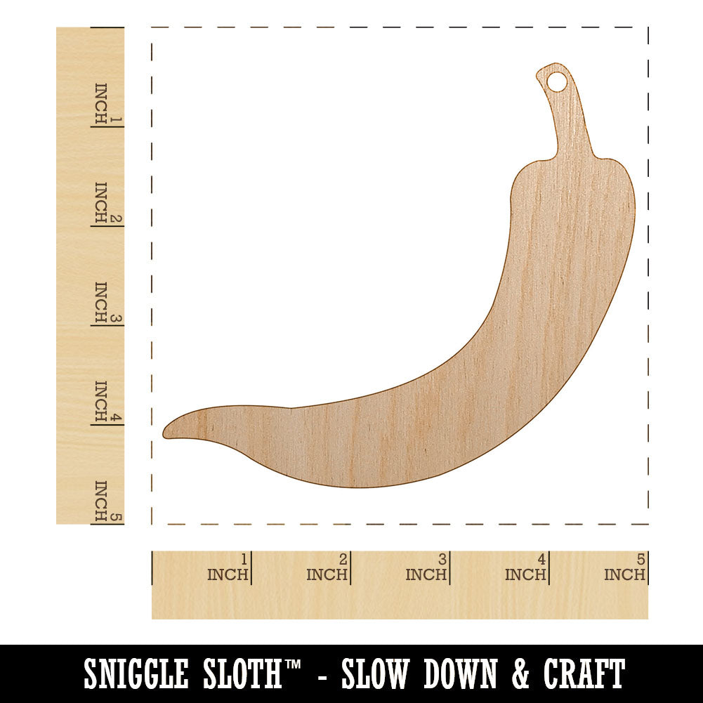 Chili Pepper Southwestern Unfinished Craft Wood Holiday Christmas Tree DIY Pre-Drilled Ornament