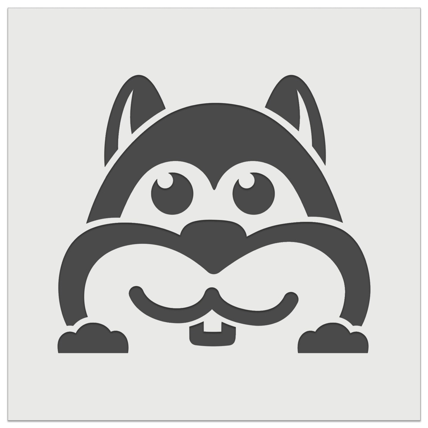 Peeking Chipmunk Wall Cookie DIY Craft Reusable Stencil
