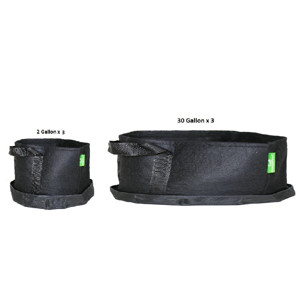 Touch Of ECO EcoFriendly Grow Bag Garden Planters with Saucer 2, 8, or 30 Gallon (6 Pack