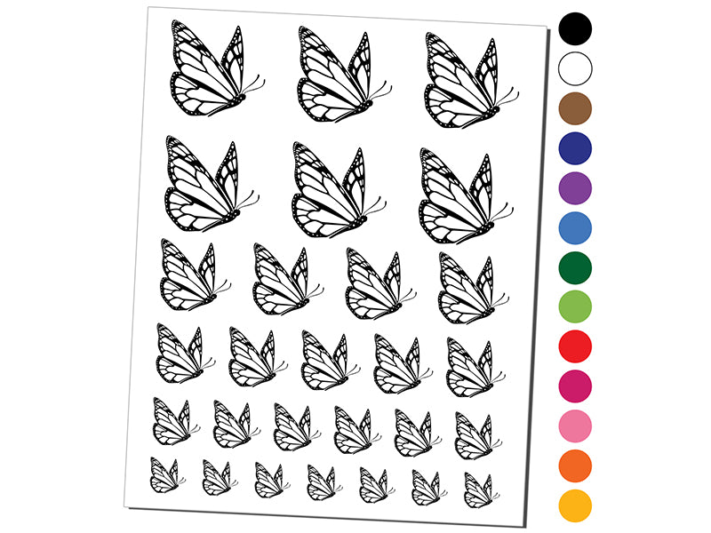 Flying Butterfly Temporary Tattoo Water Resistant Fake Body Art