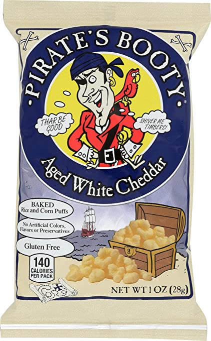 Snack Puffs, Aged White Cheddar, 1 oz(Case of 12)