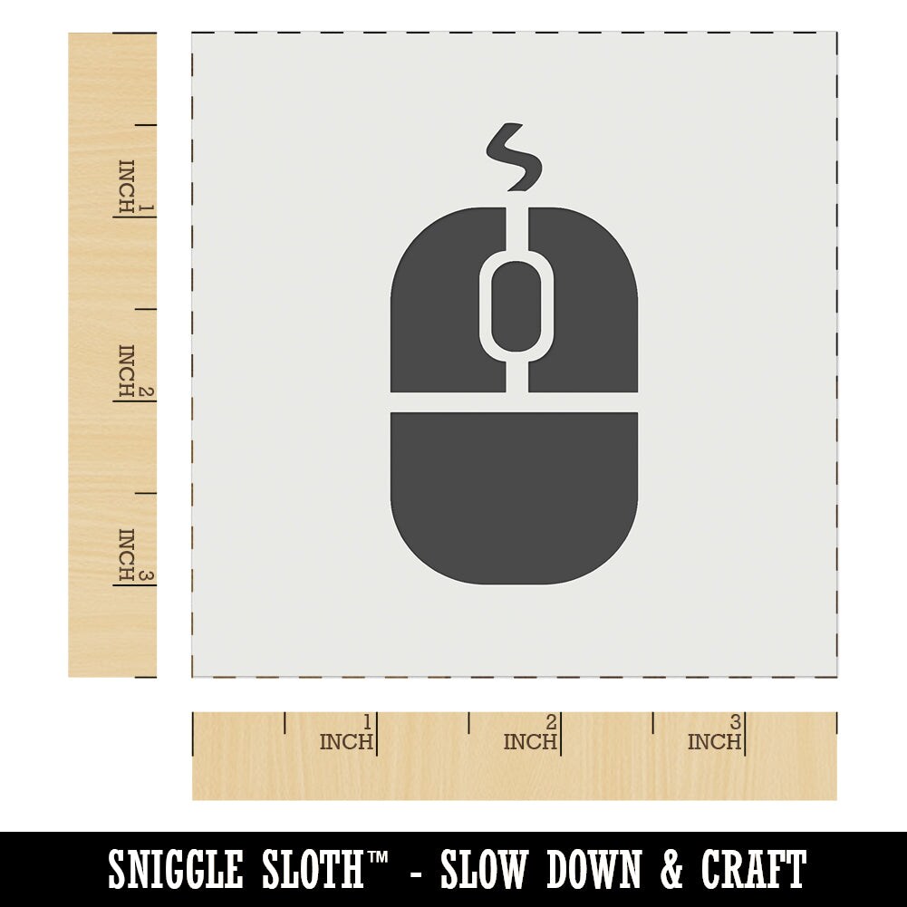 Computer Mouse Wall Cookie DIY Craft Reusable Stencil