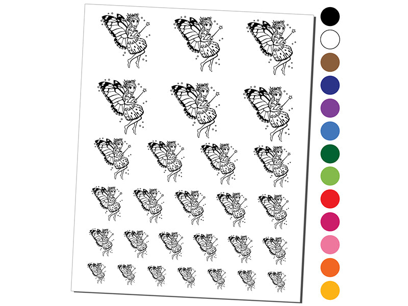 Cute Butterfly Pixie Fairy Girl Temporary Tattoo Water Resistant Fake Body Art Set Collection