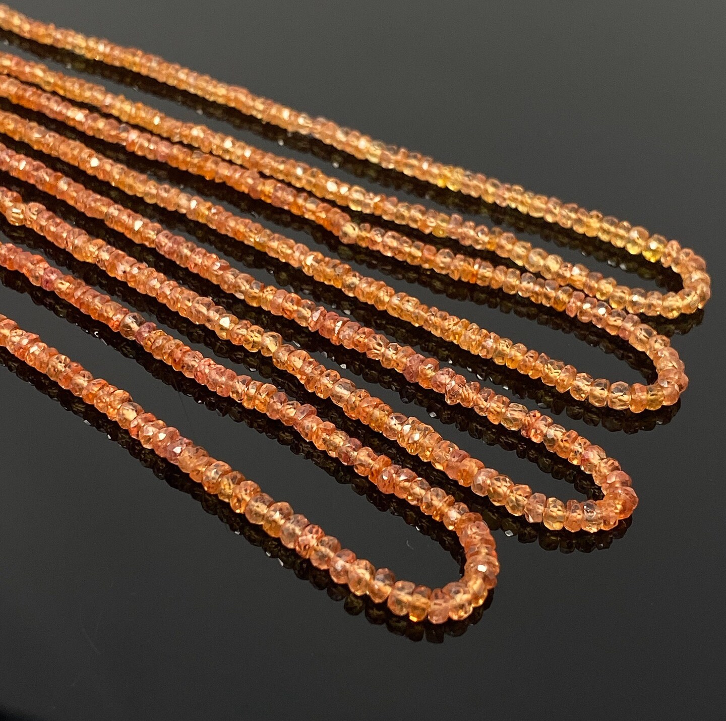 16.5” Natural Orange Red Songea Sapphire Gemstone on sale Beads - Micro Faceted AAA+ Quality, Gemstone Beads, 2.5mm - 3.5mm