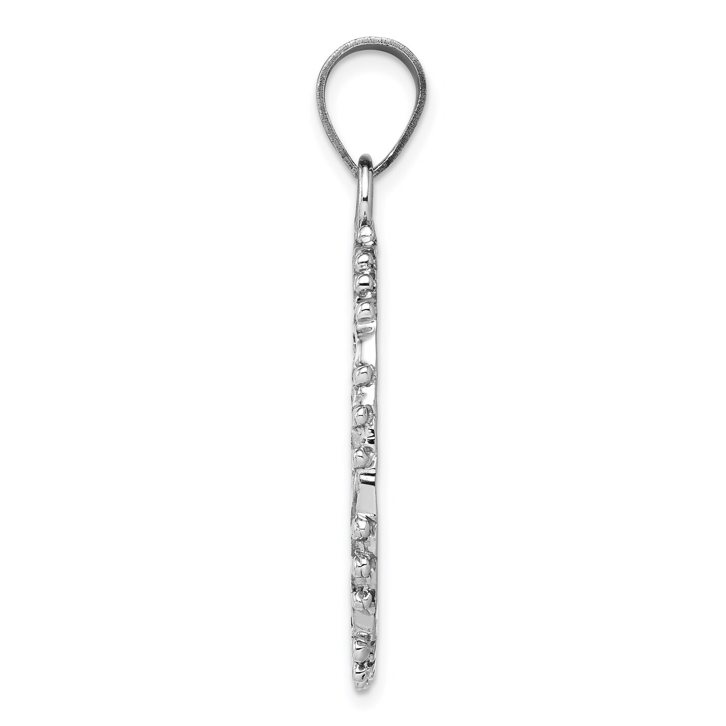 Sterling Silver Fancy Round Pendant Charm Jewelry