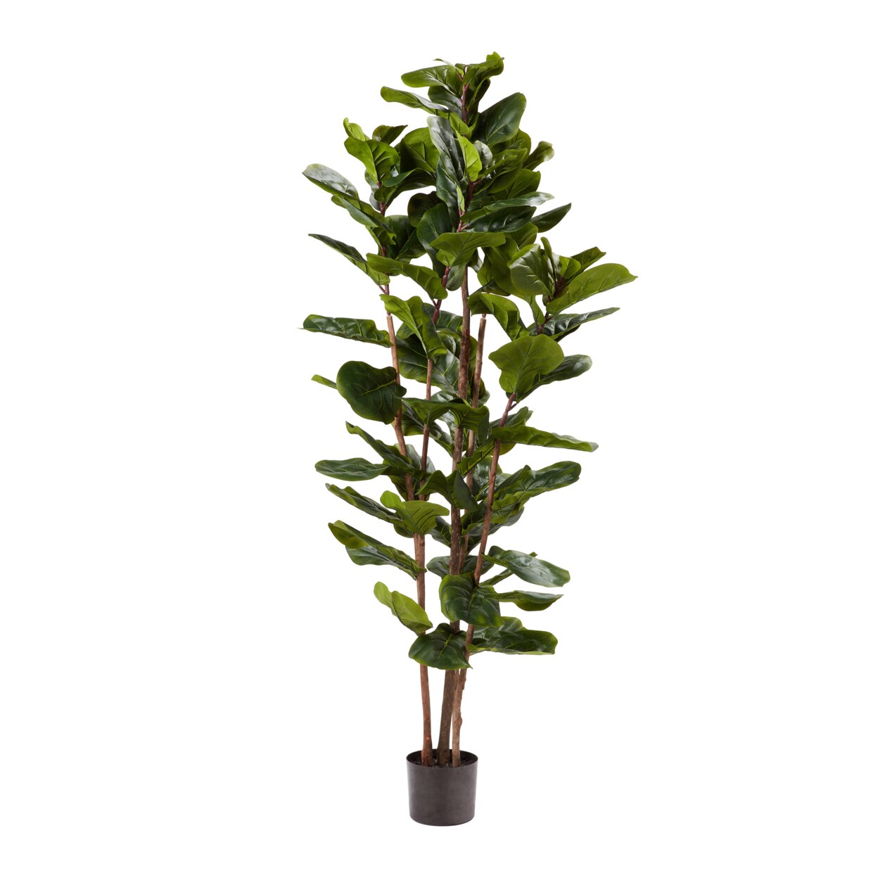 Pure Garden Artificial Indoor 72-Inch Faux Fiddle Leaf Fig Tree in Pot