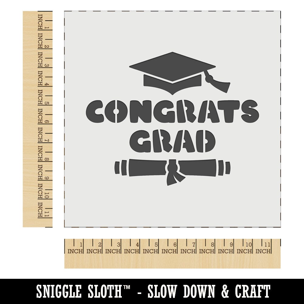 Congrats Grad Graduate Graduation Cap Diploma Wall Cookie DIY Craft ...