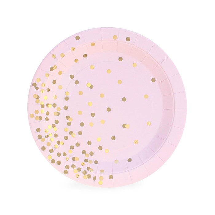 Light Pink Confetti Dessert Plate