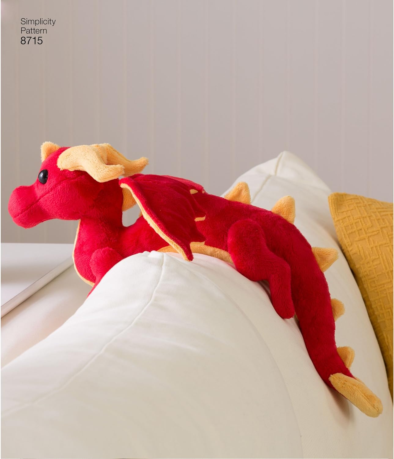 Children&#x27;s Stuffed Animal Dragon Toy Sewing Patterns by Beezee Art, One Size Only