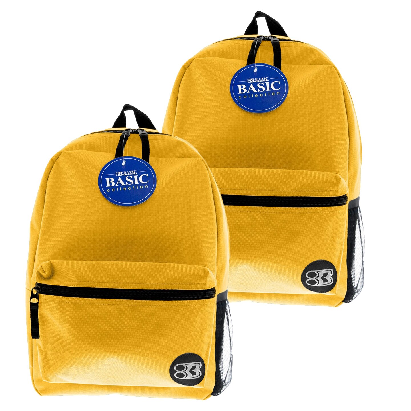 16&#x22; Basic Backpack, Mustard, Pack of 2