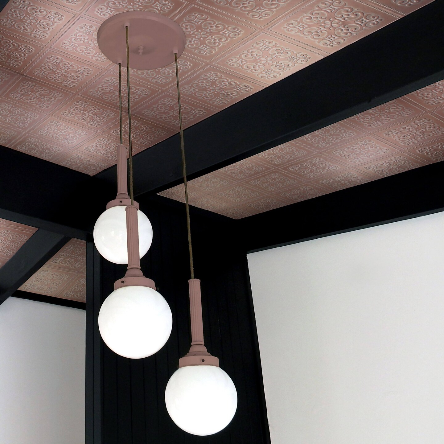 8 in x 8 in Patina Copper Foil Peel and Stick Paper Tile Backsplash (24-Pack)