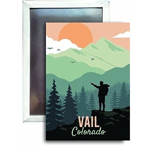 R and R Imports   Vail Colorado Refrigerator Magnet 2.5&#x22;X3.5&#x22; Approximately Hike Destination