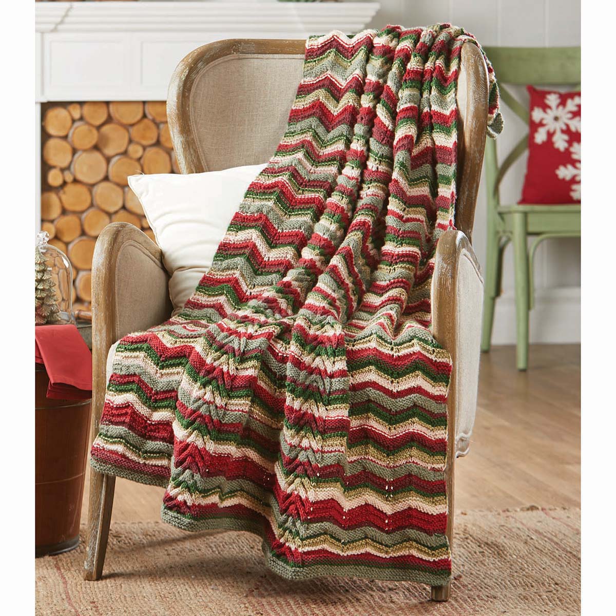Herrschners Antlers & Ripples Christmas Afghan Knit Kit Michaels